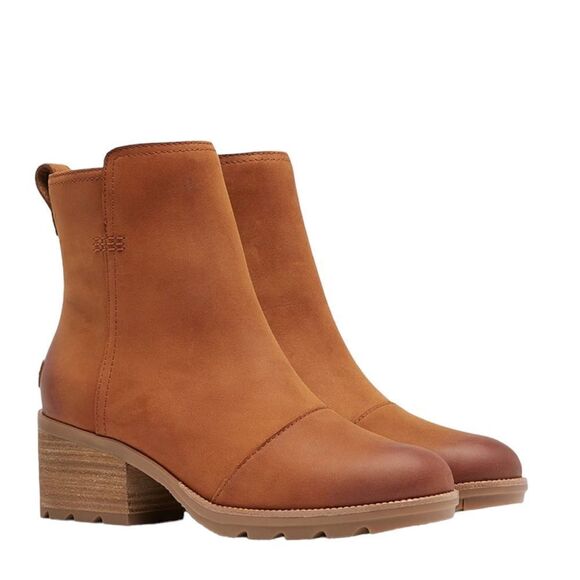 Sorel Cate Iced Tea Women’s Brown Leather Waterproof Ankle Boot Size 11 - Picture 1 of 11